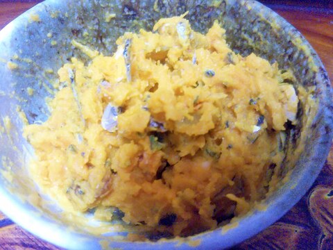 小魚&落花生プラス♡南瓜サラダ